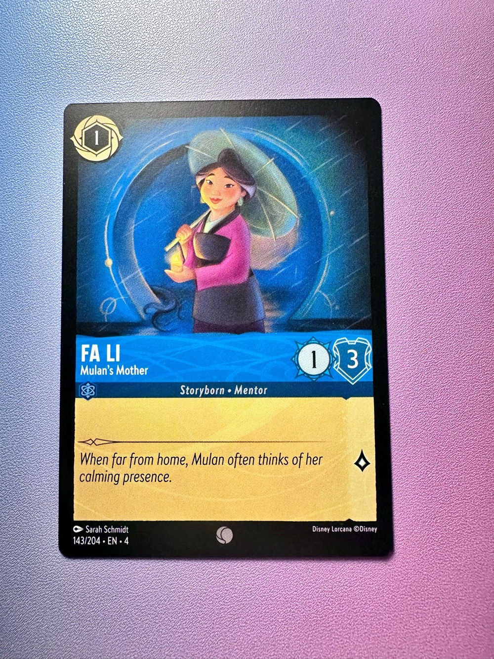 fa li [mulan] - 143/204 (common) — lorcana: ursula’s return